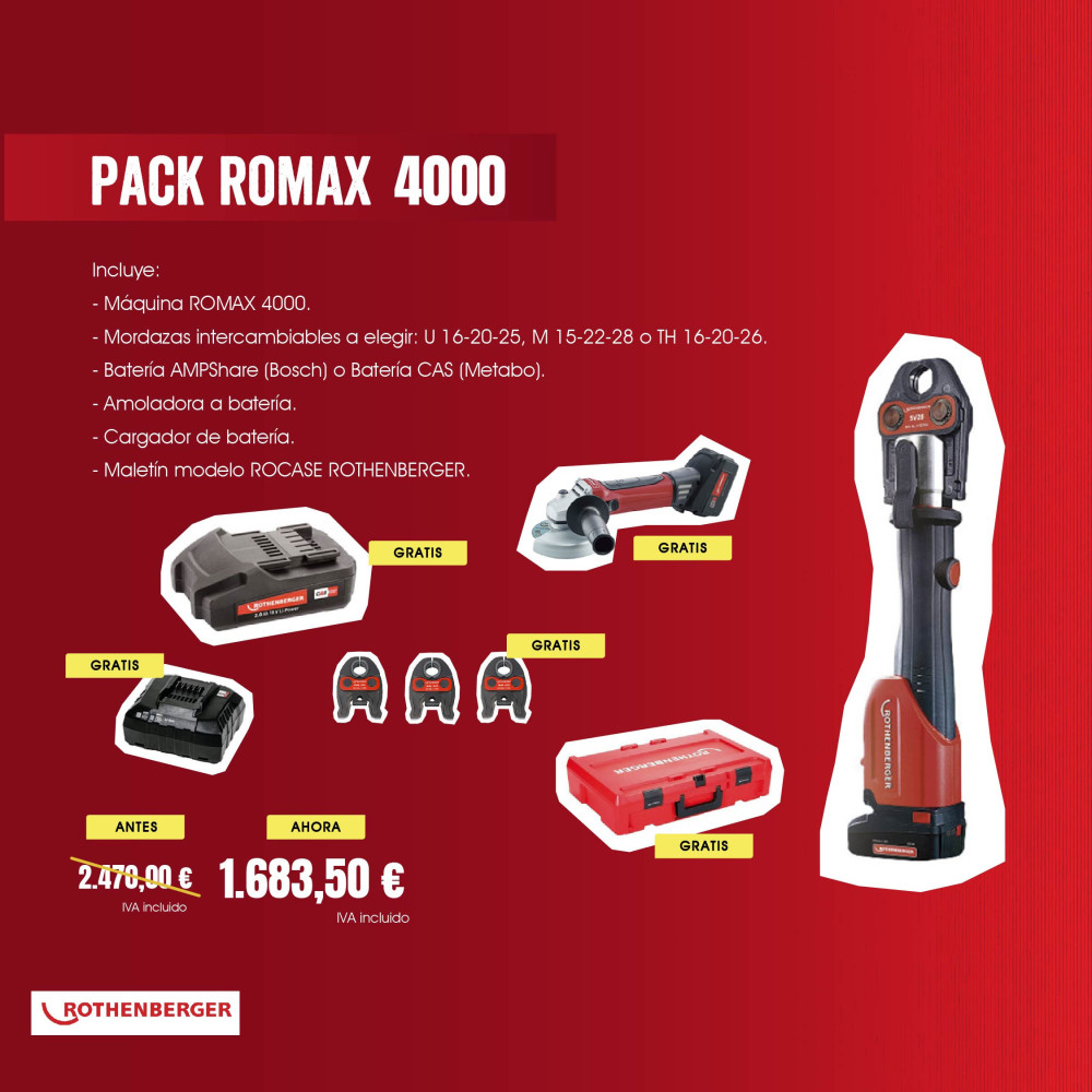 Pack ROMAX 4000 con amoladora