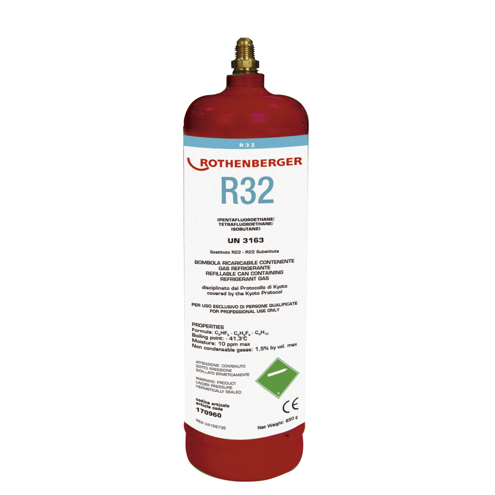 Botella de gas refrigerante R32 2 litros (Pack de 6)