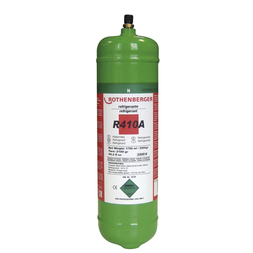 Botella de gas refrigerante R410A 1 litro